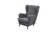 Ohrensessel >OSKAR< (Sessel und Hocker) in ash - 78x102x98 (BxHxT)