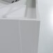 Couchtisch >Duro< aufklappbar 76,3cm, weiss glänzend - 110x45,2/67,3x65cm (B/H/T)