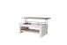 Couchtisch >Duro< aufklappbar 76,3cm, Pinie weiss / Eiche - 110x45,2/67,3x65cm (B/H/T)