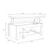 Couchtisch >Duro< aufklappbar 76,3cm, Pinie weiss / Eiche - 110x45,2/67,3x65cm (B/H/T)