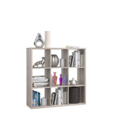 Raumteilerregal >MAURO< 9 Fächer, in Sandeiche - 107,2x107,3x32,9cm (BxHxT)