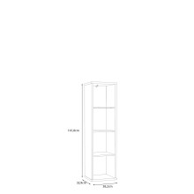 Raumteilerregal >MAURO< 4 Fächer, in Sandeiche - 38,2x141,8x32,9cm (BxHxT)