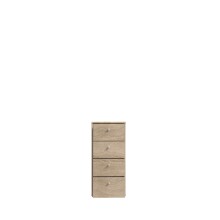 Kommode >TEMPRA2< 4 Schubladen, in Sonoma Eiche - 38,6x85,5x34,8cm (BxHxT)