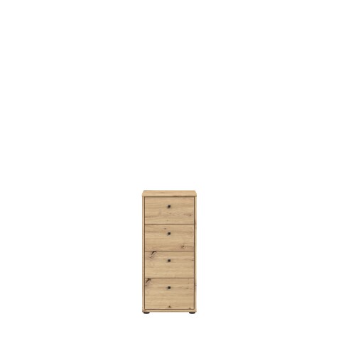 Kommode >TEMPRA2< 4 Schubladen, in Artisan Eiche  - 38,6x85,5x34,8cm (BxHxT)