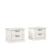 Nachttisch >KASHMIR< (2er-Set) in Pinie Weiss - 67,2x48,9x45,1cm (BxHxT)