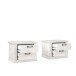 Nachttisch >KASHMIR< (2er-Set) in Pinie Weiss - 67,2x48,9x45,1cm (BxHxT)