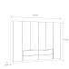 Drehtürenschrank >LUANO< 4 Schubladen, 6 Türen, Weiss / Weiss Glanz - 269,7x210,5x60cm (BxHxT)