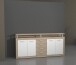 Sideboard >CAVA< 4 Türen, 4 Schübe, Sonoma Eiche / Weiss - 197,5x94,4x36,3cm (BxHxT)