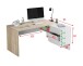 Büromöbel-Set >OFFICE< (Büromöbel-Set) in Canadian Eiche/Artik Weiß