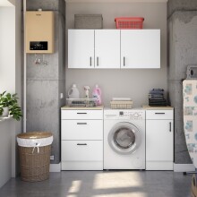 Waschmaschinenunterschrank >KIRA< in Weiß...