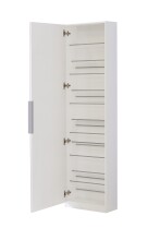 Schuhschrank >CALMA< Spiegeltür, Weiss - 50x179,7x20cm (BxHxT)