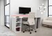 Schreibtisch >TEZAUR< LED-Beleuchtung, Ablage, Fächer, in Weiss - 160x91x72cm (BxHxT)