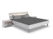 Bettanlage >Budapest< Liegefl. 160x200cm, Weiß / Hickory-Eiche-Dekor - 273x81x210cm (B/H/T)