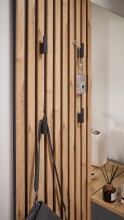 Kompaktgarderobe >Simple< anthrazit / Eiche Artisan - 88x195x35cm (BxHxT)