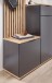 Kompaktgarderobe >Simple< anthrazit / Eiche Artisan - 88x195x35cm (BxHxT)