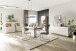 Freischwinger >HUDSON< (4er-Set) mit Griff, Edelstahl, Bezug creme - 43x103x60 (BxHxT)