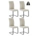 Freischwinger >HUDSON< (4er-Set) mit Griff, Bezug creme - 43x103x60 (BxHxT)