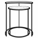 Couchtisch >Halvor< in Weiß, Glas/Metall/MDF - 50x56x39cm (BxHxT)
