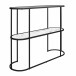Blumenständer >Halvor< in Weiß, Glas/Metall/MDF - 102x82x31cm (BxHxT)