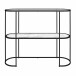 Blumenständer >Halvor< in Weiß, Glas/Metall/MDF - 102x82x31cm (BxHxT)