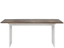 Küchentisch >Abbe< in Weiß, MDF/Kiefer -...