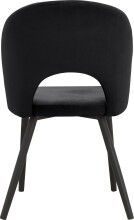 Esszimmerstuhl >Benne< (2er-Set) in Schwarz, Samt - 52x87x65cm (BxHxT)