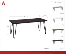 Wohnzimmertisch >Sone< in Braun - 105x45x49cm (BxHxT)