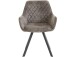 Stuhl >Hæge< in Grau, Samt - 58x85x60cm (BxHxT)