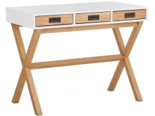 Schreibtisch >Alrik< in Weiß, MDF -...
