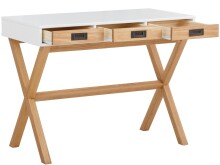 Schreibtisch >Alrik< in Weiß, MDF - 100x75x50cm (BxHxT)