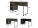 Schreibtisch >Bernhard< in Grau, MDF/Metall - 121x76x50cm (BxHxT)