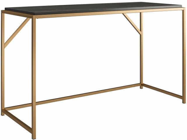 Arbeitstisch >Ulva< in Braun, MDF/Folie/Metall - 125x75x52cm (BxHxT)