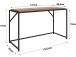 Arbeitstisch >Ulva< in Braun, MDF/Folie/Metall - 125x75x52cm (BxHxT)