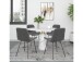 Polsterstuhl >Eskil< (2er-Set) in Grau, Mikrofaser/Metall - 49x82x55cm (BxHxT)