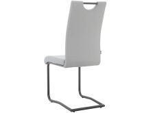 Esszimmerstuhl >Dreng< (2er-Set) in Grau, PU - 43x103x58cm (BxHxT)