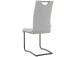 Esszimmerstuhl >Dreng< (2er-Set) in Grau, PU - 43x103x58cm (BxHxT)