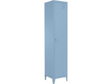 Hochschrank >Eilert< in Blau, Metall - 38x180x38cm...
