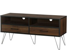 TV-Bank >Sissel< in Braun, MDF/Folie/Metall -...