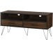 TV-Bank >Sissel< in Braun, MDF/Folie/Metall - 120x57x40cm (BxHxT)
