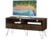TV-Bank >Sissel< in Braun, MDF/Folie/Metall - 120x57x40cm (BxHxT)