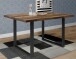 Esstisch >TABLES< Gestell Metall schwarz, Platte Old-wood Vintage - 180x74,7x90cm BxHxT