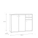 Sideboard >TEMPRA2< 3 Türen, 2 Schübe, Old-Wood Vintage Dekor - 108,8x85,5x34,8cm (BxHxT)