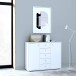 Sideboard >TEMPRA2< 2 Türen, 5 Schübe, in Weiss - 108,8x85,5x34,8cm (BxHxT)