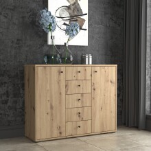 Sideboard >TEMPRA2< 2 Türen, 5 Schübe,...