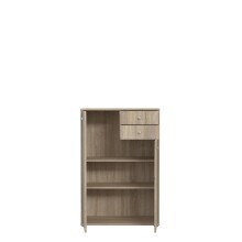 Hochkommode >TEMPRA2< 2 Türen, 2 Schübe, Sonoma Eiche Dekor - 73,7x111,1x34,8cm (BxHxT)
