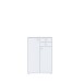 Hochkommode >TEMPRA2< 2 Türen, 2 Schübe, in Weiss - 73,7x111,1x34,8cm (BxHxT)