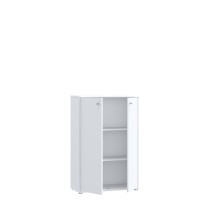 Hochkommode >TEMPRA2< 2 Türen, 2 Schübe, in Weiss - 73,7x111,1x34,8cm (BxHxT)