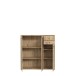 Sideboard >TEMPRA2< 3 Türen, 2 Schübe, Artisan Eiche Dekor - 108,8x111,1x34,8cm (BxHxT)
