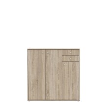 Sideboard >TEMPRA2< 3 Türen, 2 Schübe, in Sonoma Eiche Dekor - 108,8x111,1x34,8cm (BxHxT)