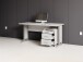 Schreibtisch >Clermont< (2-teilig) inkl. Rollcontainer, weiss - 150x73x70cm (BxHxT)